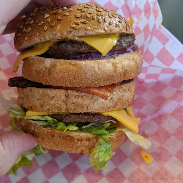 The Hermie Burger and Sweet Potato Fries