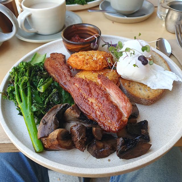 Thick Cut Bacon Chicken Salmon Hash Brown Haloumi