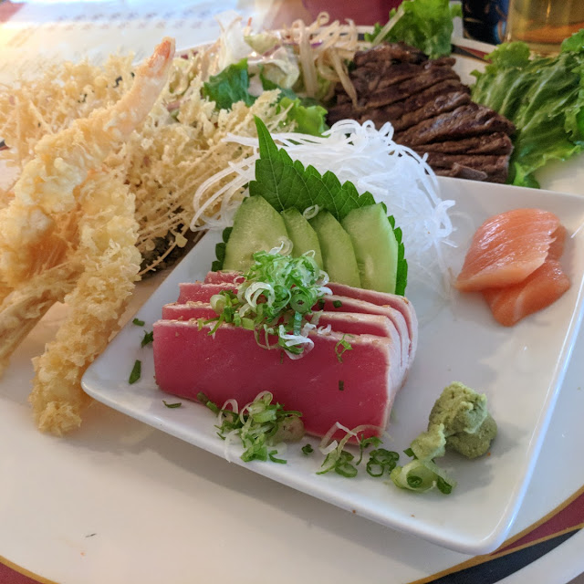 Tuna Steak Shrimp & Veg Tempura