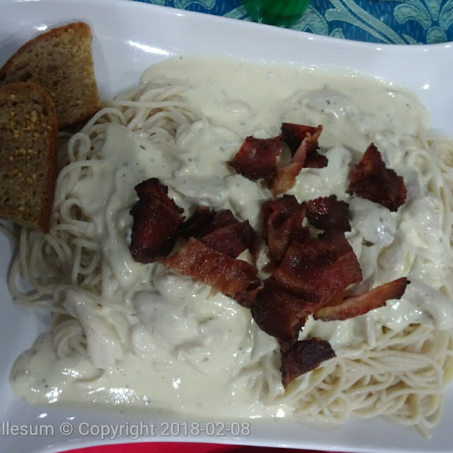 Spaghetti Carbonara with Chicken