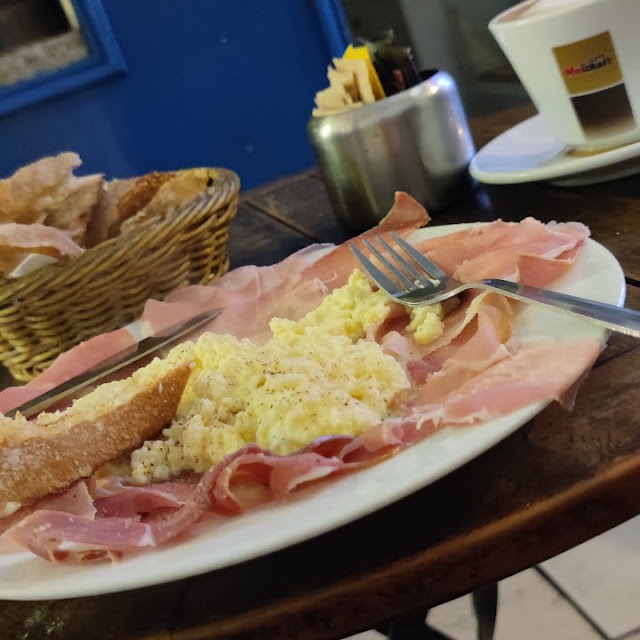 Parma with Eggs and Toast