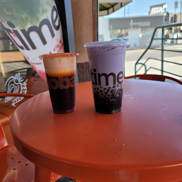 Taro Milk Tea and Thai Milk Tea