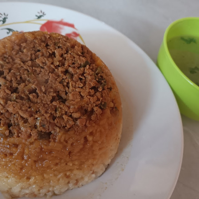 Nasi Tim Daging Cincang