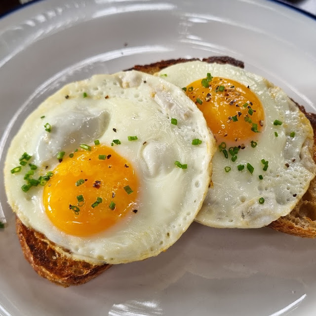 Two Eggs on Buttered Toast