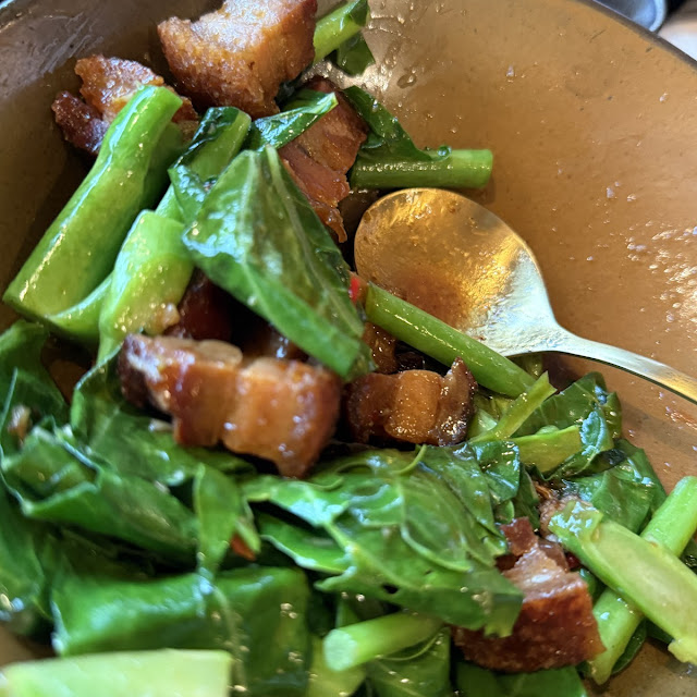 Ka Na Moo Grob Stir-Fried Chinese Kale with Crispy Pork Belly and Chilli