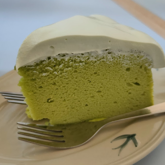Pandan Coconut Cake Slice