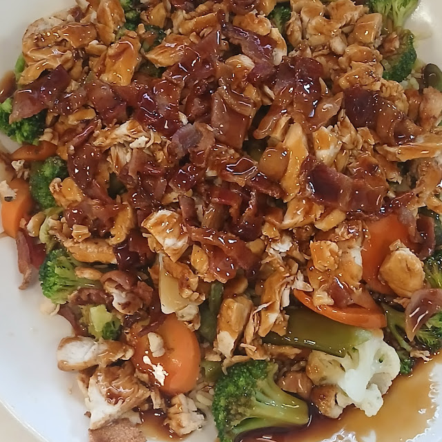 Chicken Stir Fry with Bacon Added