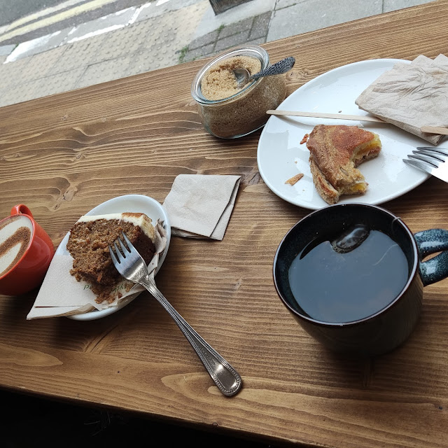 Carrot Cake with Oat Chai Latte