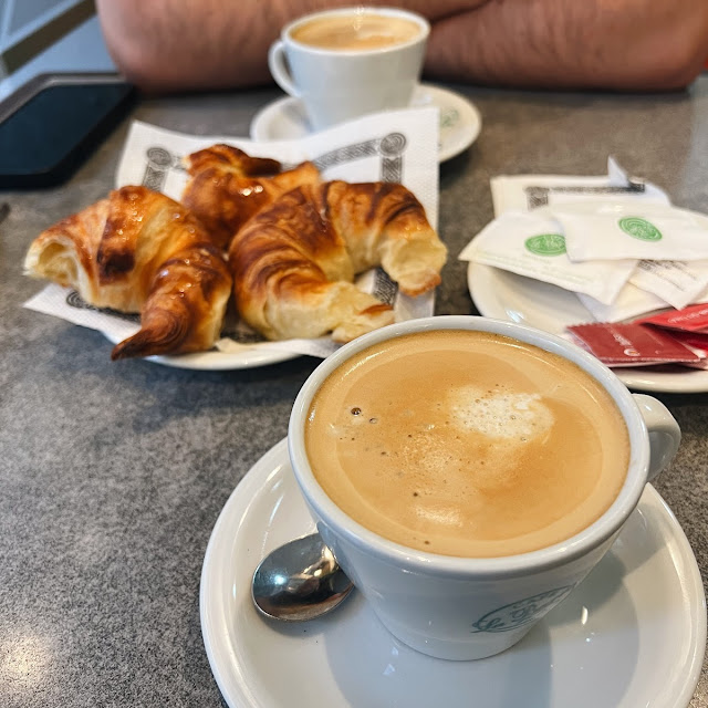 Coffee Milk with 3 Croissants
