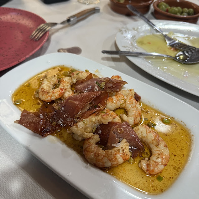 Gambas Con Ajos Tiernos