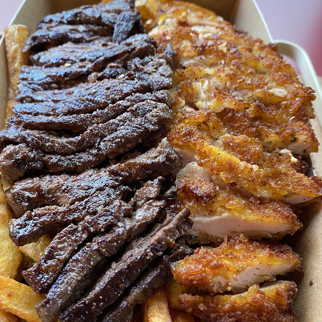 Onglet de Bœuf Filet de Poulet Pané
