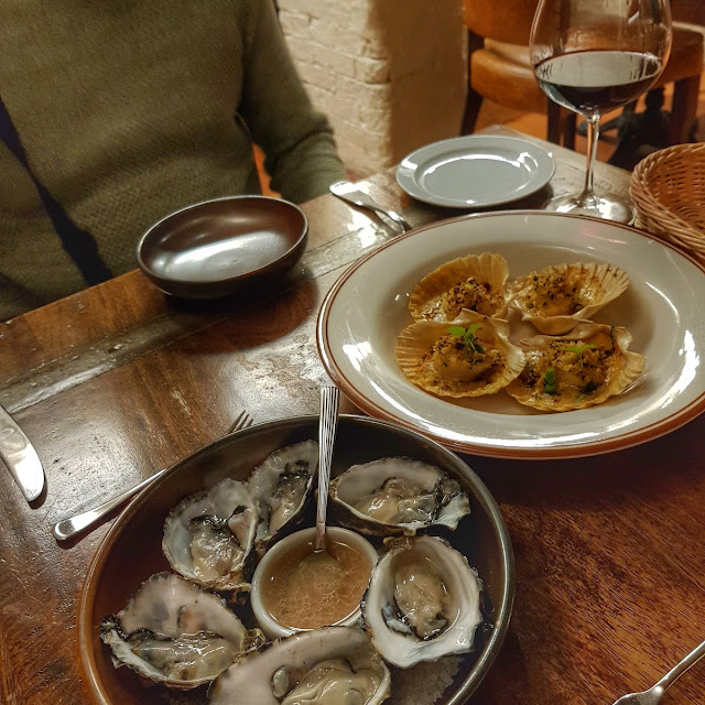 Oysters and the Japanese Grilled Scallops