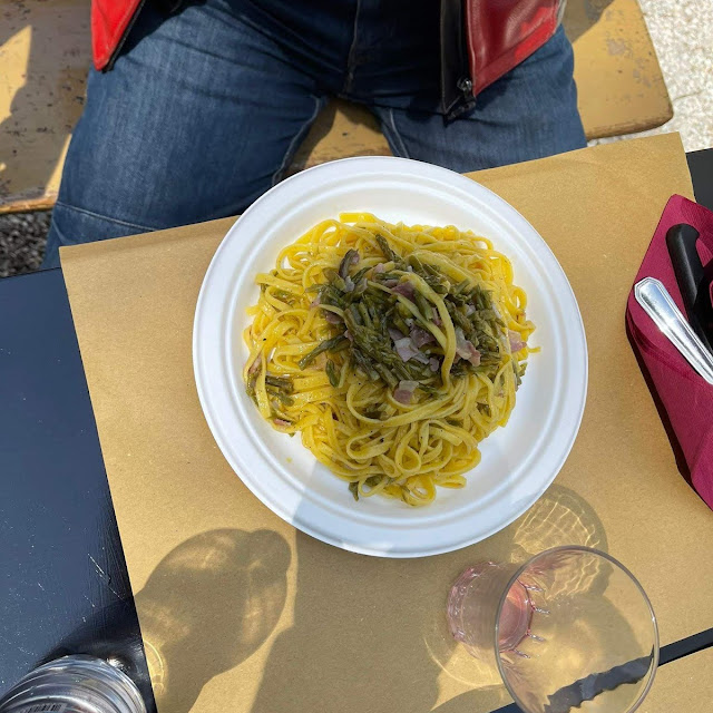 Tagliatelle Asparagi Selvatici E Pancetta Croccante