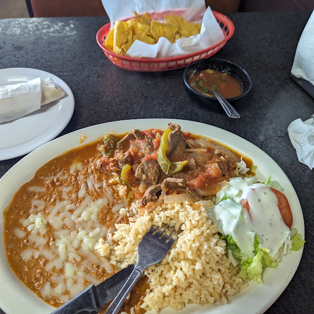 Beef Enchilada and Chile Relleno