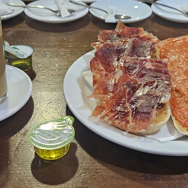 Tostada de Tomate Aceite Y Jamón