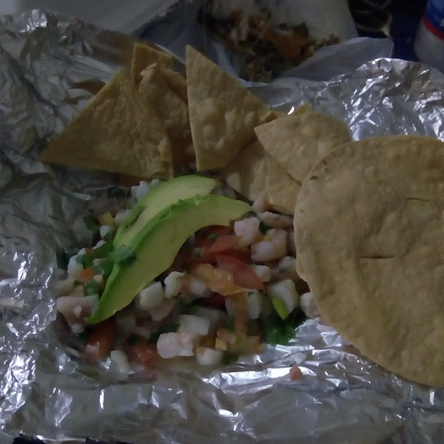 Tostadas de Ceviche Con Camarón