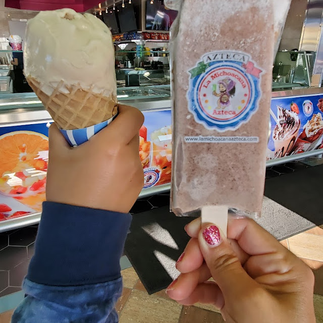 Cappuccino in a Waffle Cone and a Chocolate Abuelita Helado