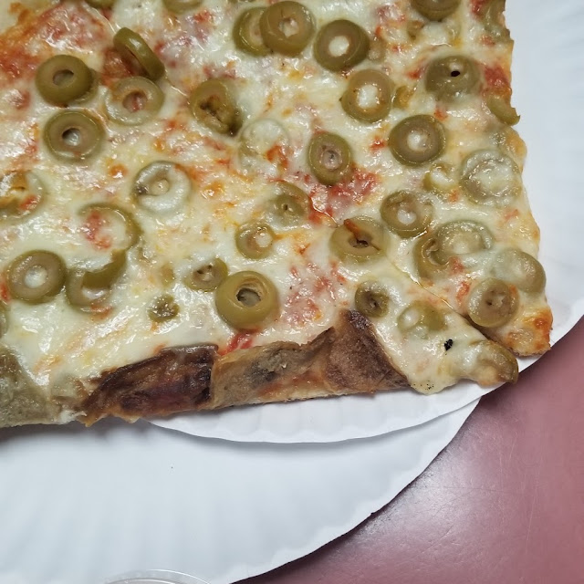 Green Olive Slice of Pizza