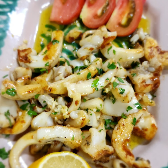 Grilled Cuttlefish with Garlic and Parsley