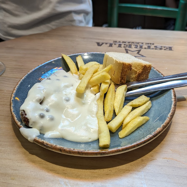 Grilled Pork Sirloin with Roquefort Sauce