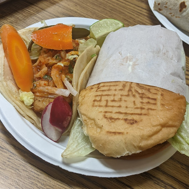 Torta and Fish Taco
