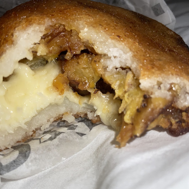 Inside Plantain and Cheese Empanada