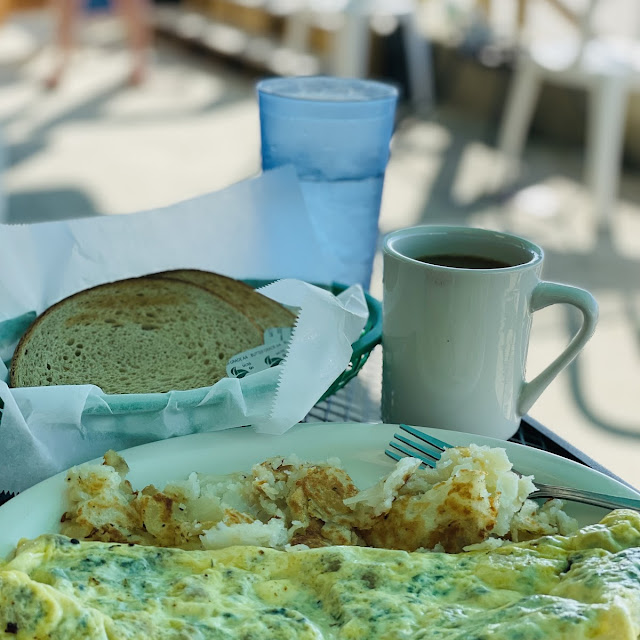 Veggie Omelette with Home Fries with Cheese