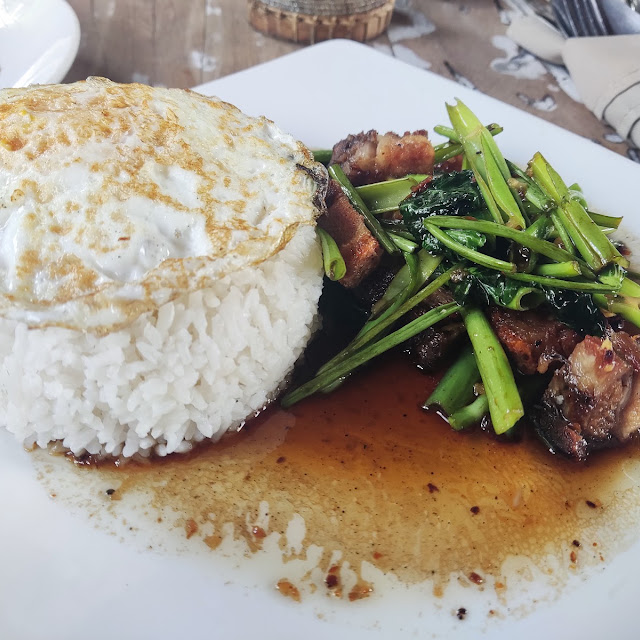 Thai Kangkung Crispy Pork Belly