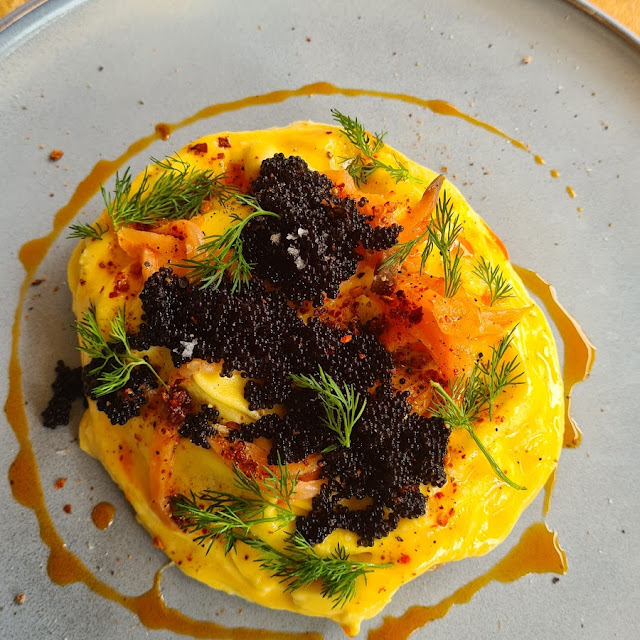 Caviar and Chilli Scrambled Eggs