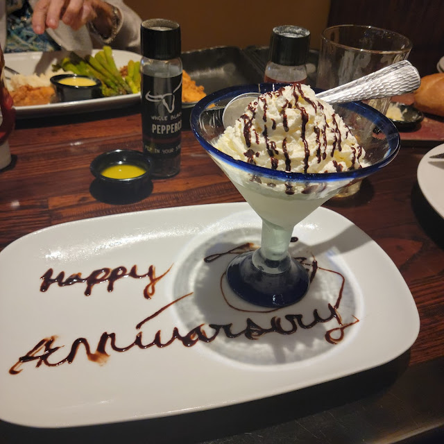 Just a Little Anniversary Dish Our Great Waitress Made