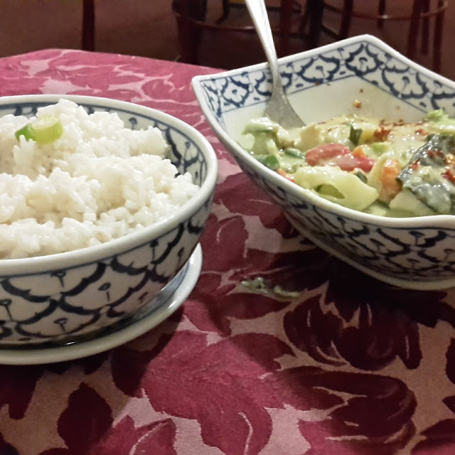 Coconut Rice and Green Curry