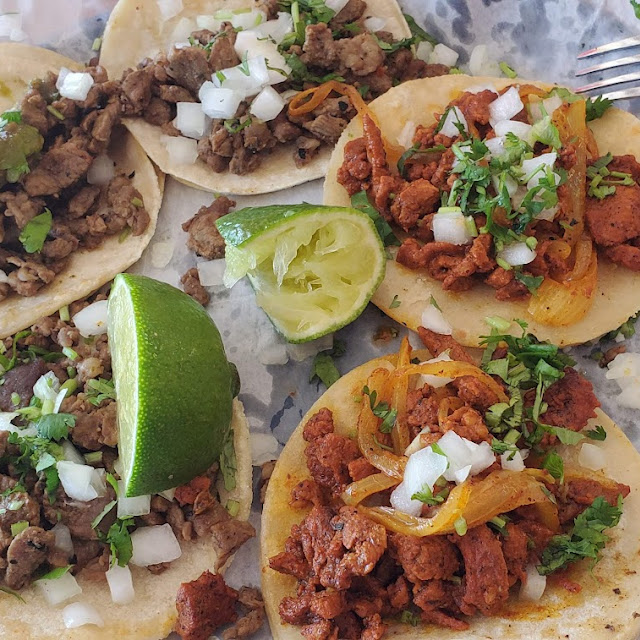 Tacos De Carne Asada and Tacos Al Pastor