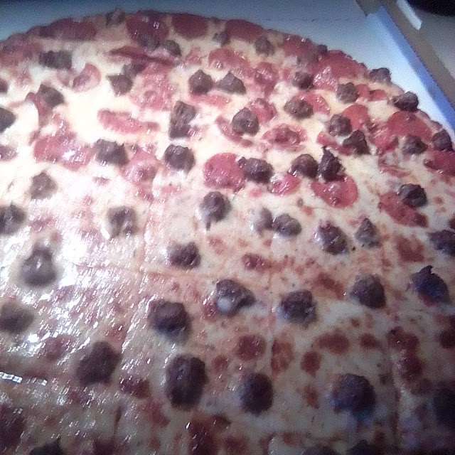 Family Size Half Round Sausage and Other Half Pepperoni
