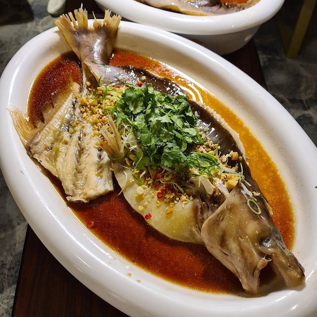 菜脯蒸龙趸鱼
