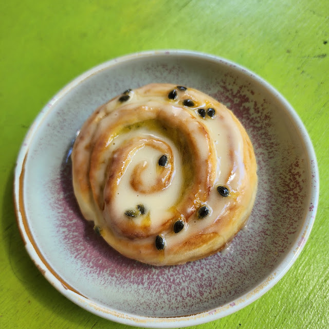 Custard and Passionfruit Scroll by Conscious Kitchen Collective