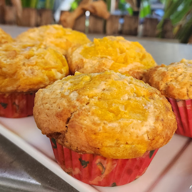 Vegan Mango Macadamia White Chocolate Muffins
