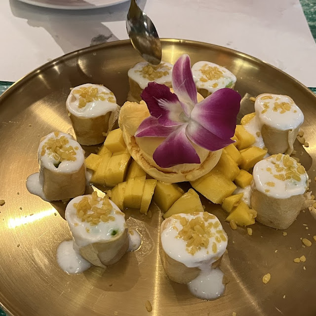 Crepe Roll with Mango Ice Cream