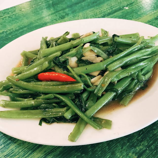 Stir Fried Morning Glory in Garlic