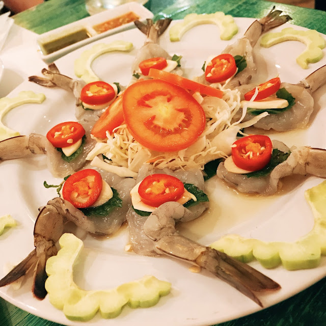 Fresh Shrimps Marinated in Spicy Fish Sauce