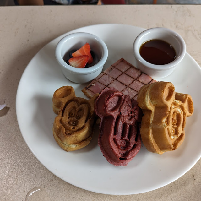 Mickey-Shaped Waffles