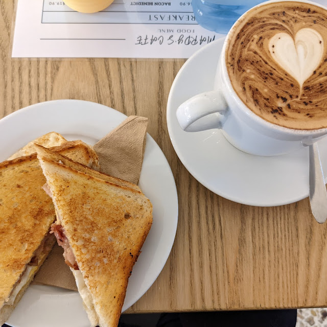 Ham & Cheese Toastie with Cappuccino