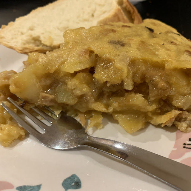 Tortilla de Patata Con Cebolla