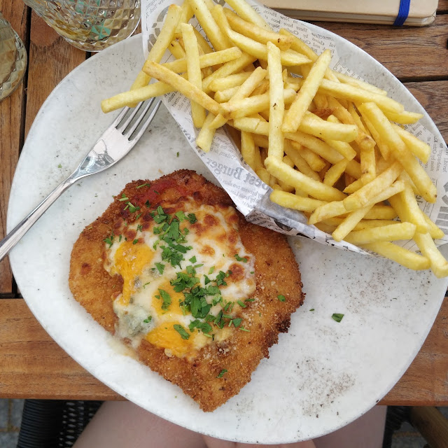 Chicken Parmigiana with French Fries