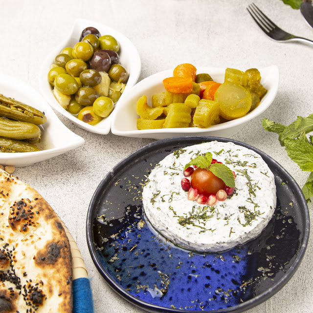 Mixed Mezza Platter Yogurt and Cucumber