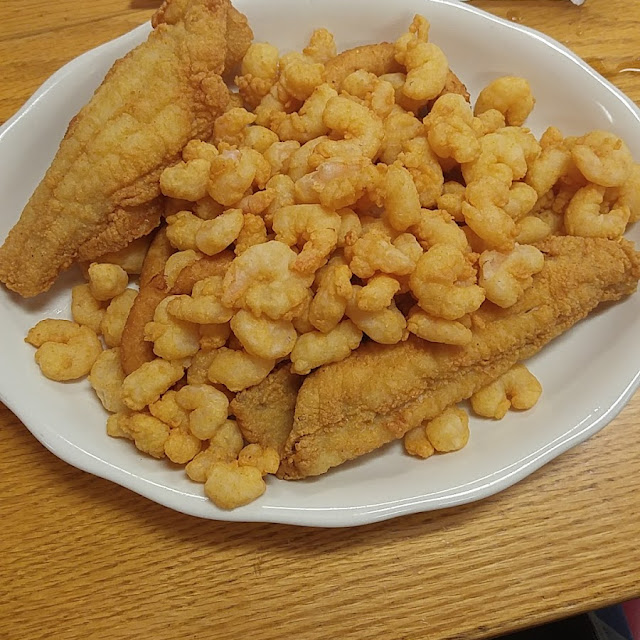 Popcorn Shrimp and Flounder