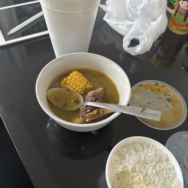 Sancocho De Costilla De Res Con Arroz Blanco Beef Rib Soup with White Rice