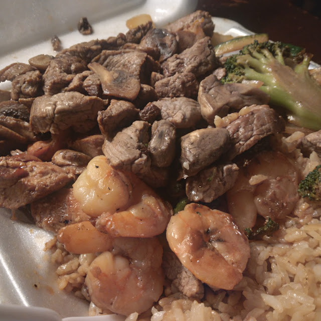 Samurai Chicken Steak Shrimp Broccoli
