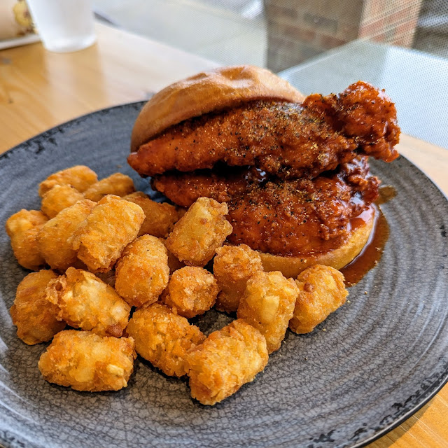 Chicken Sandwich with Hot Honey Lemon Pepper Sauce