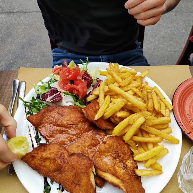 Milanese Chicken Cutlet with Salad and Chips
