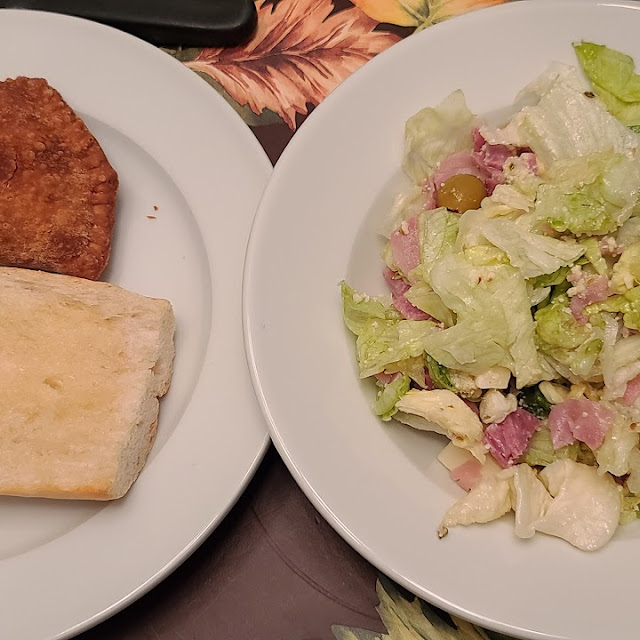 Beef & Cheese Empanada and Cuban Bread
